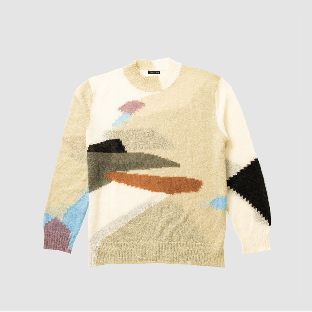 Landscape Camo Mohair Knit Sweater