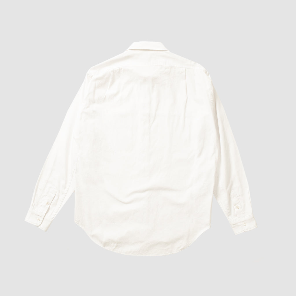 Paneled Button Down Shirt - White