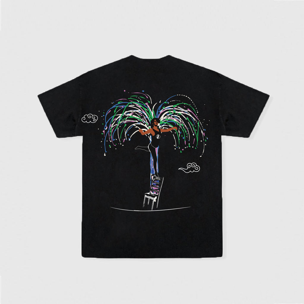 Embroidered Cut & Sew Readymade Tee 01 - Black