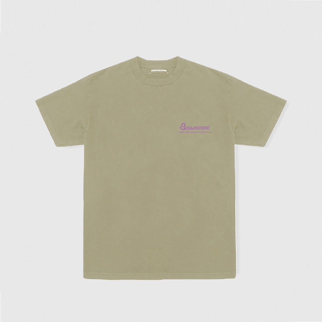 Embroidered Cut & Sew Readymade Tee 01 - Stone