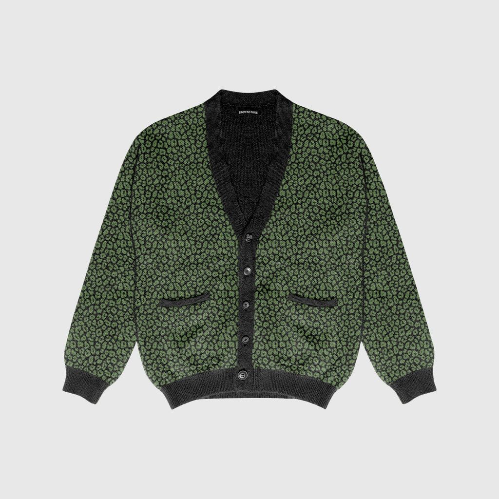 Patch Pocket Mohair Cardigan (SSENSE Exclusive) - Forest Leopard