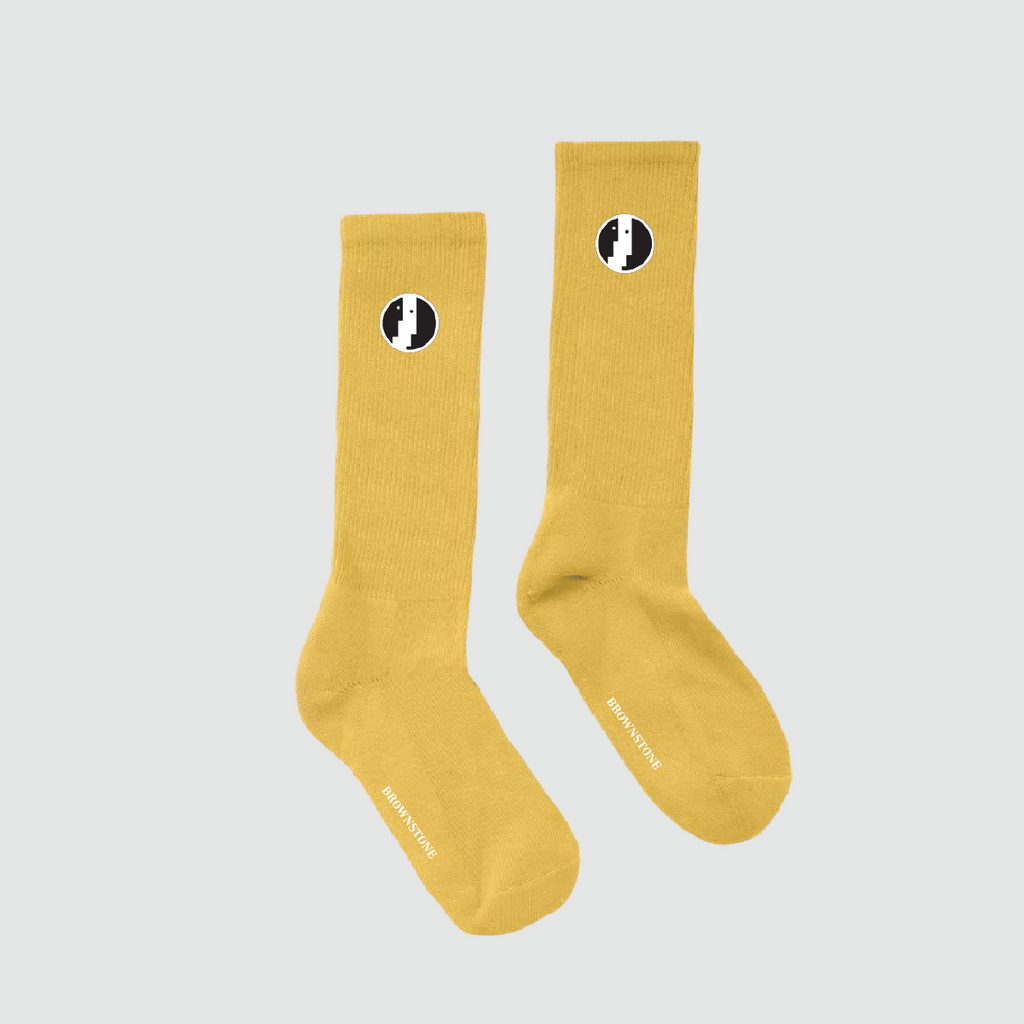 Embroidered Cotton Socks - Marigold